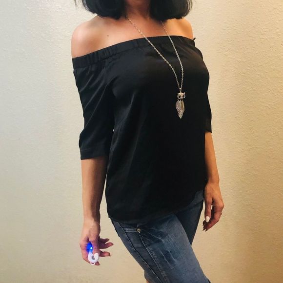 H&M Tops - {H&M} sateen off the shoulder NWT blouse 2